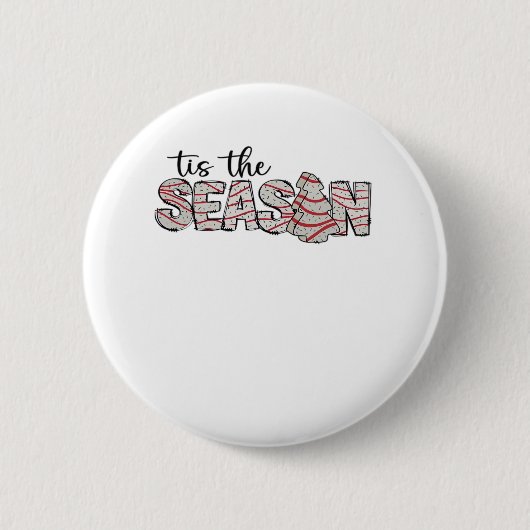 Het Is Het Seizoen Kerstboom Ronde Button 5,7 Cm (Voorkant)