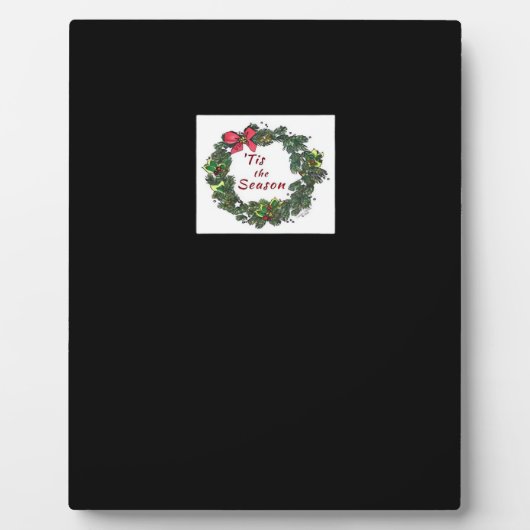 Het Is Het Seizoen Kerstkrans Fotoplaat (Voorkant)