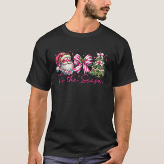 Het Is Het Seizoen Kerstman Coquette Strik Candy R T-shirt
