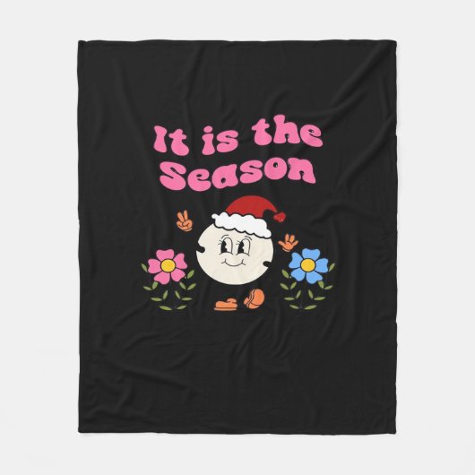 Het is het seizoen Kerstmis Fleece Deken (Voorkant)
