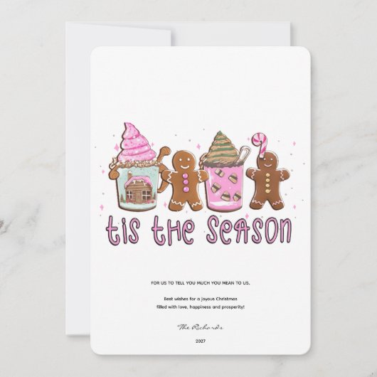 Het is het seizoen Kerstmis kerstkaart (Voorkant)