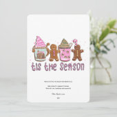 Het is het seizoen Kerstmis kerstkaart (Staand voorkant)