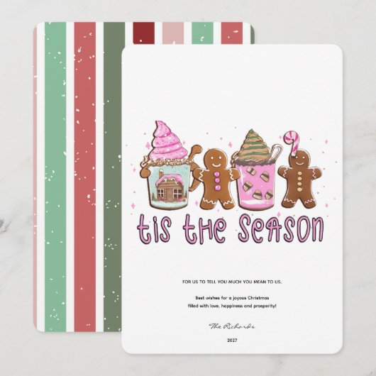 Het is het seizoen Kerstmis kerstkaart (Voorkant / Achterkant)