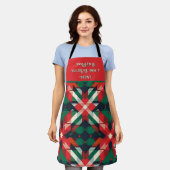 Het Is Het Seizoen Kerstmis Plaid Schort (Gedragen)