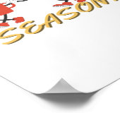 Het Is Het Seizoen Kerstmis Retro Karakters Poster (Hoek)