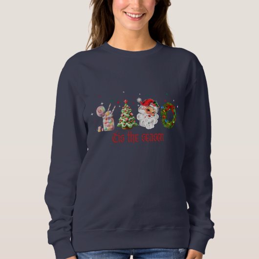Het Is Het Seizoen Kerstmis | Retro Kerstman & Sno Trui (Voorkant)