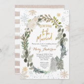 Het is het seizoen Kerstsneeuwvlok Bruiloft Kaart (Voorkant / Achterkant)