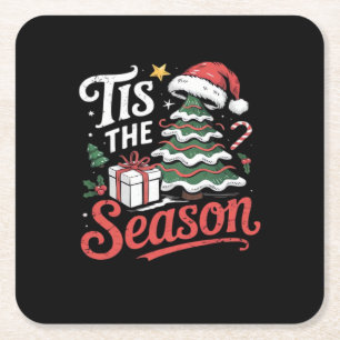 Het Is Het Seizoen Leuk Kerstmis Kartonnen Onderzetters