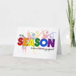 Het is het Seizoen Leuk LGBT Regenboog Thema Feestdagen Kaart