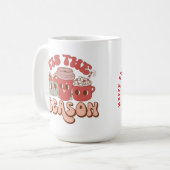 Het is het seizoen Merry Christmas Drink Coffee Mo Koffiemok (Voorkant links)