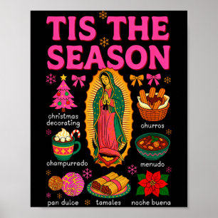 Het Is Het Seizoen Mexicaans Kerstmis Kerst Eten P Poster
