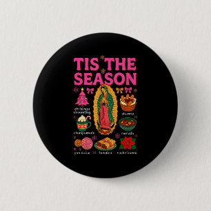 Het Is Het Seizoen Mexicaans Kerstmis Kerst Eten P Ronde Button 5,7 Cm