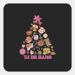 Het Is Het Seizoen Mexicaanse Kerstboom Tamales Pa Vierkante Sticker