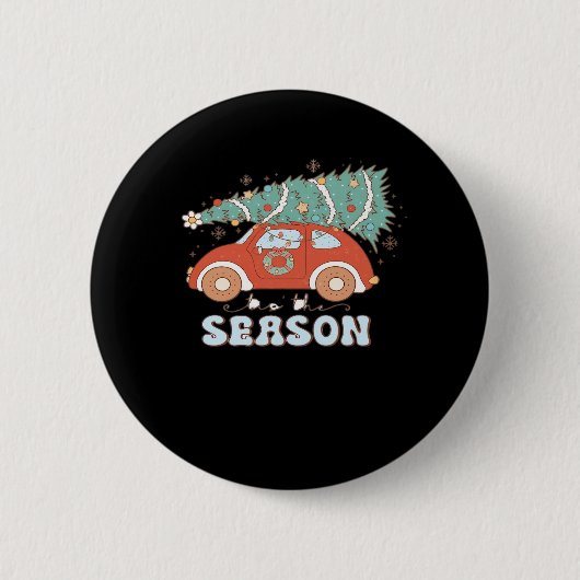 Het Is Het Seizoen Minimal Clean Ronde Button 5,7 Cm (Voorkant)