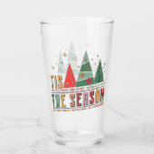 Het Is Het Seizoen Moderne Kerstbomen Glas (Voorkant)