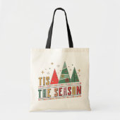 Het Is Het Seizoen Moderne Kerstinkopen Tote Bag (Voorkant)