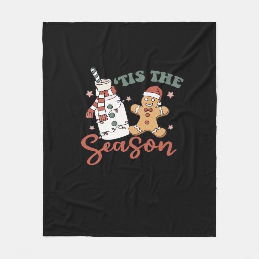Het Is Het Seizoen Nieuwjaar Grappig Kerstmis Fleece Deken (Voorkant)
