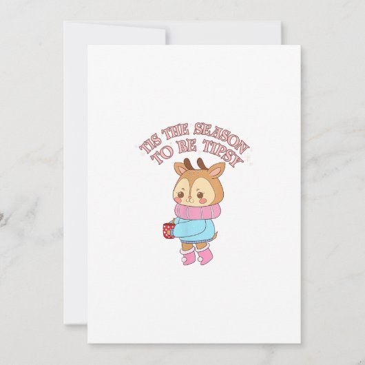 Het Is Het Seizoen Om Dronken Te Worden - Kerst Dr Feestdagenkaart (Voorkant)