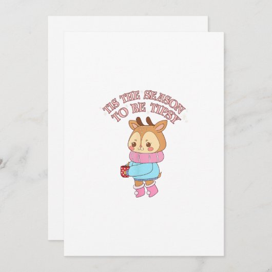 Het Is Het Seizoen Om Dronken Te Worden - Kerst Dr Feestdagenkaart (Voorkant / Achterkant)