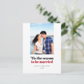 Het is het seizoen om getrouwd te zijn Foto Save T Briefkaart (Staand voorkant)
