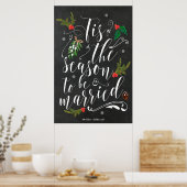 Het is het seizoen om getrouwd te zijn winter brui poster (Keuken)