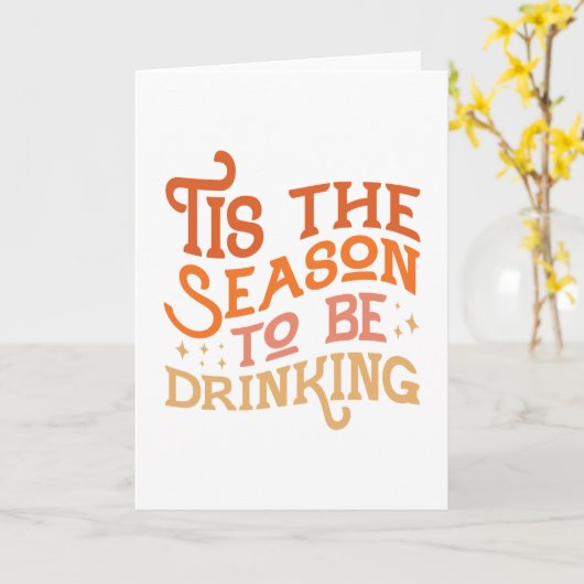 Het is het seizoen om grappige feestelijke ontwerp kaart (Gele Bloem)