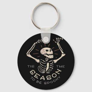 Het Is Het Seizoen Om Griezelige Halloween Skelet Sleutelhanger