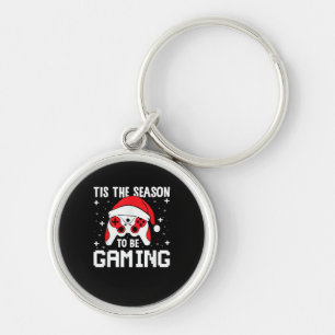 Het Is Het Seizoen Om Kerstmis Te Gamen Gamer Hart Sleutelhanger