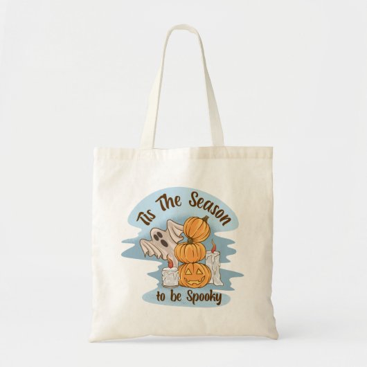 Het Is Het Seizoen Om Spookachtig Geest Halloween  Tote Bag (Voorkant)