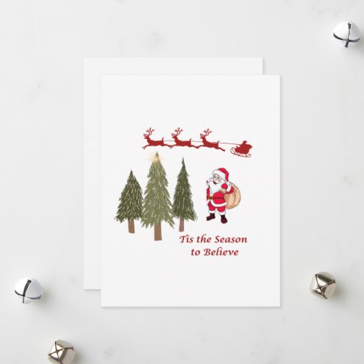 Het is het seizoen om te geloven op een  feestdagenkaart (Voorkant / Achterkant in situ)