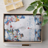 Het is het seizoen om vrolijke dansende sneeuwmann tissuepapier (Geschenk)
