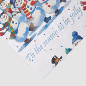Het is het seizoen om vrolijke dansende sneeuwmann tissuepapier (Detail)