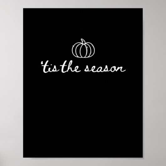 Het Is Het Seizoen Pompoen Herfst Dankdag Poster (Voorkant)