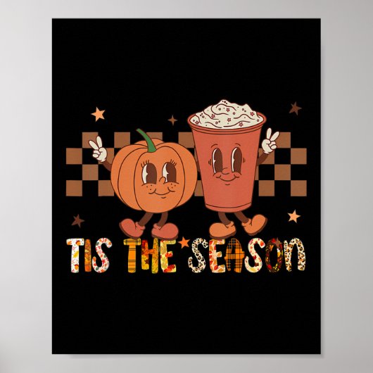 Het Is Het Seizoen Pompoen Kruiden Grappige Herfst Poster (Voorkant)