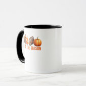Het Is Het Seizoen Pompoenblad Latte Herfst Dankda Mok (Voorkant links)