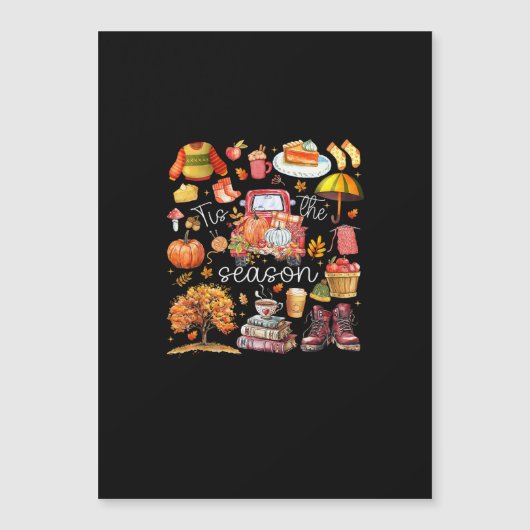 Het Is Het Seizoen Pompoenbladeren Herfst (Voorkant)