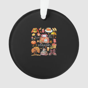 Het Is Het Seizoen Pompoenbladeren Herfst Ornament