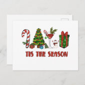 Het Is Het Seizoen Prettig Kerstfeest Briefkaart (Voorkant / Achterkant)