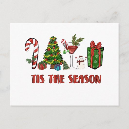 Het Is Het Seizoen Prettig Kerstfeest Briefkaart (Voorkant)