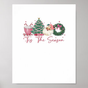 Het Is Het Seizoen Prettig Kerstfeest Schattig Ker Poster