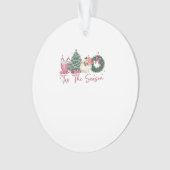 Het Is Het Seizoen Prettig Kerstmis Schattig Kerst Ornament (voorkant)