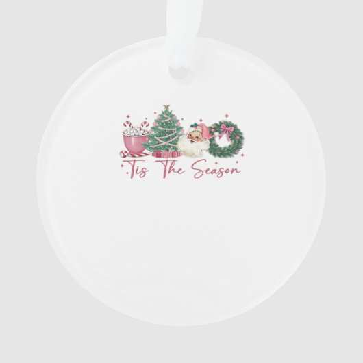 Het Is Het Seizoen Prettig Kerstmis Schattig Kerst Ornament (voorkant)