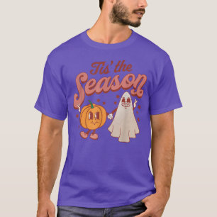 Het is het seizoen Pumpkin Boo 60s 70s Hippie Hall T-shirt