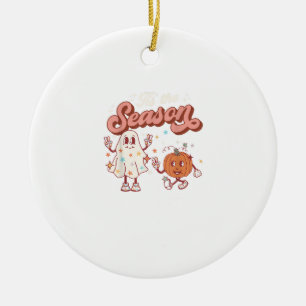 Het Is Het Seizoen Retro Halloween Feest Grappige  Keramisch Ornament