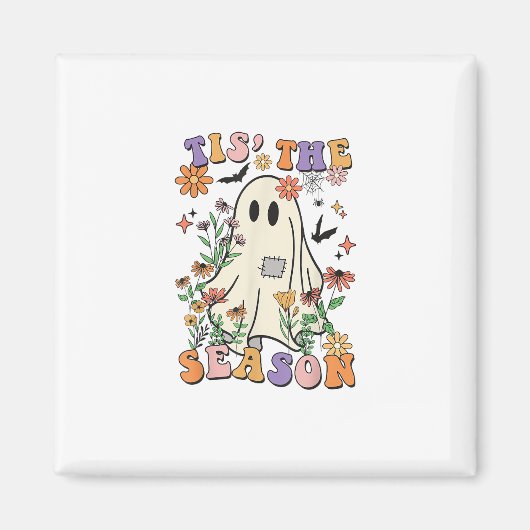 Het Is Het Seizoen Retro Halloween Feestje Grappig Magneet (Voorkant)