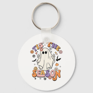 Het Is Het Seizoen Retro Halloween Feestje Grappig Sleutelhanger