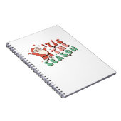 Het Is Het Seizoen Retro Kerstman Notitieboek (Rechterzijde)