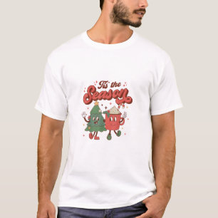 Het Is Het Seizoen Retro Kerstmis 70s 80s Vintage T-shirt