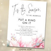 Het is het seizoen Ring On It Bruidsdouche Spel Poster