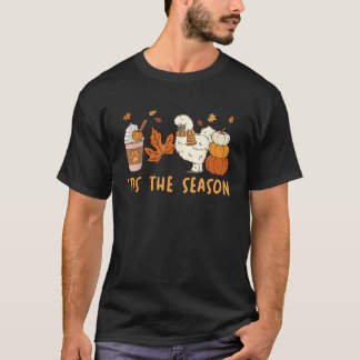 Het Is Het Seizoen Silkie Kip Moeder Herfst Pompoe T-shirt